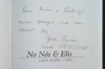 Dedicatória de Joca Oeiras no livro que organizou